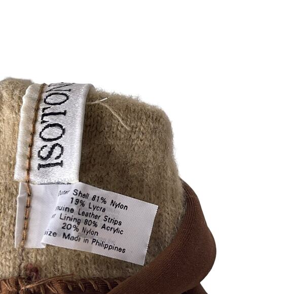 Vintage 80s Isotoner Brown Nylon Leather Driving Gloves S/M Lightweight Soft - Picture 8 of 16